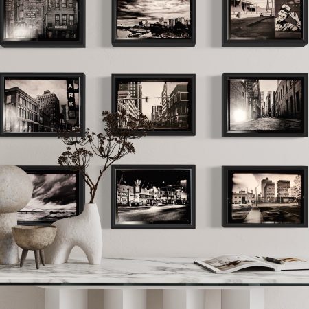 Colección de fotos en blanco y negro de calles