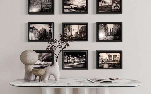 Colección de fotos en blanco y negro de calles