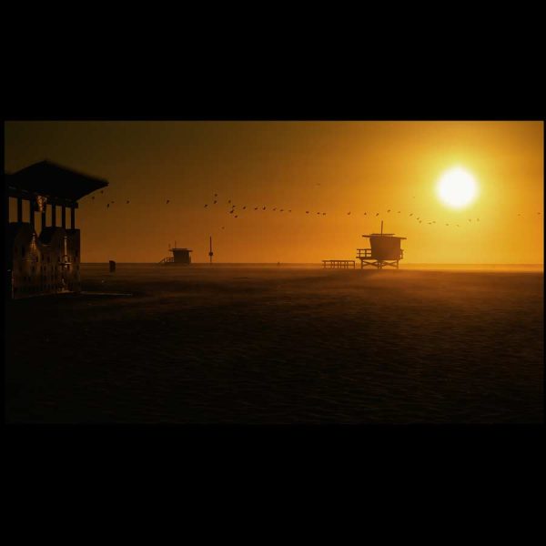 Fotografía del atardecer en la playa